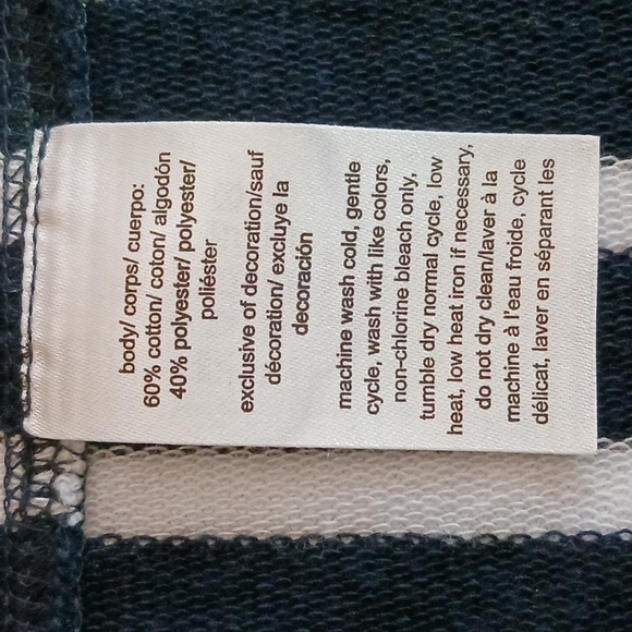 Nautical Striped Full Zip Hoodie - Picture 6 of 7